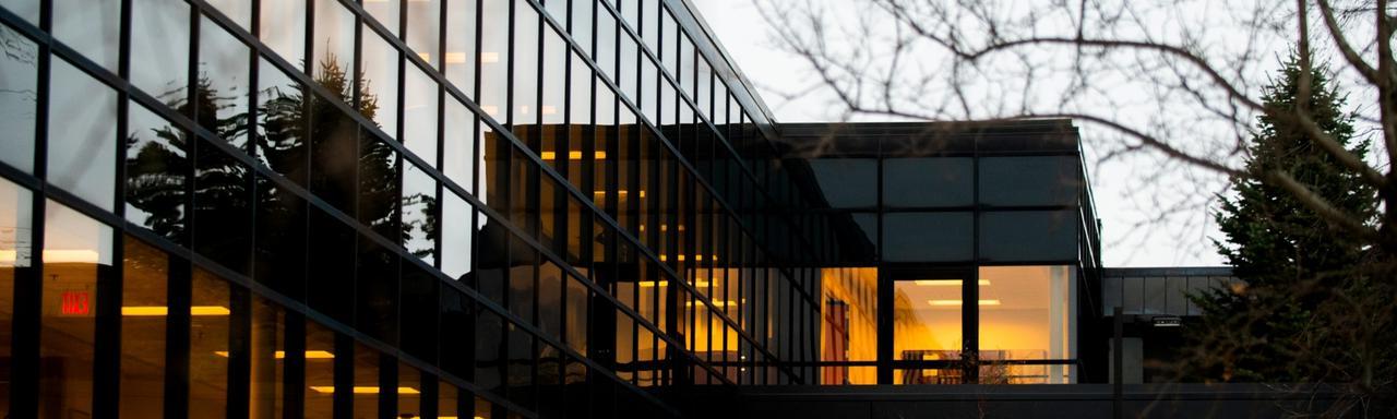 Mackinac Hall in the evening